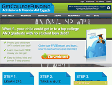 Tablet Screenshot of getcollegefunding.org